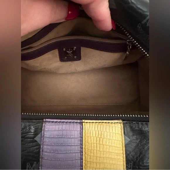 MCM Princess Visetos Coated Canvas Satchel with COA PRISTINE - Picture 8 of 15